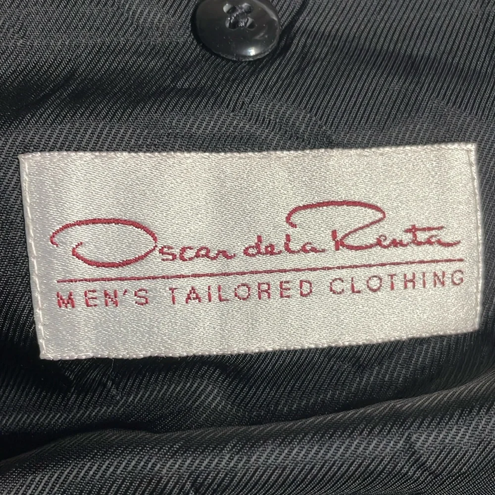Vintage Oscar De La Renta Houndstooth sport coat jacket Size 44L